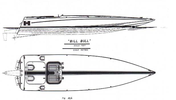Bill Bull: viste sul piano orizzontale e verticale - disegni