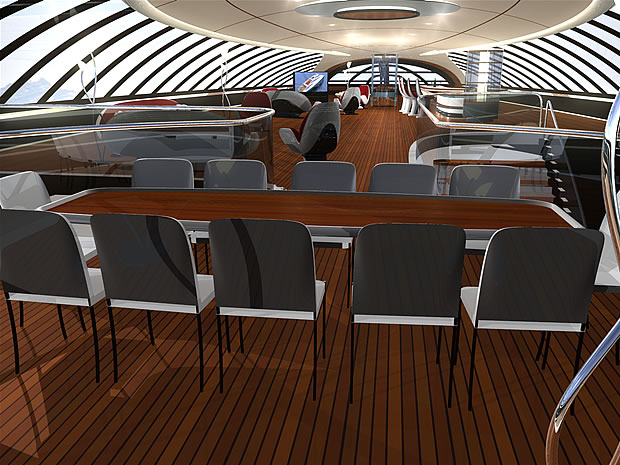RW 100: il Super yacht del futuro - Gli interni