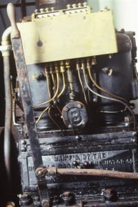 Impianto lubrificazione esterna motore americano dei primi del 900'