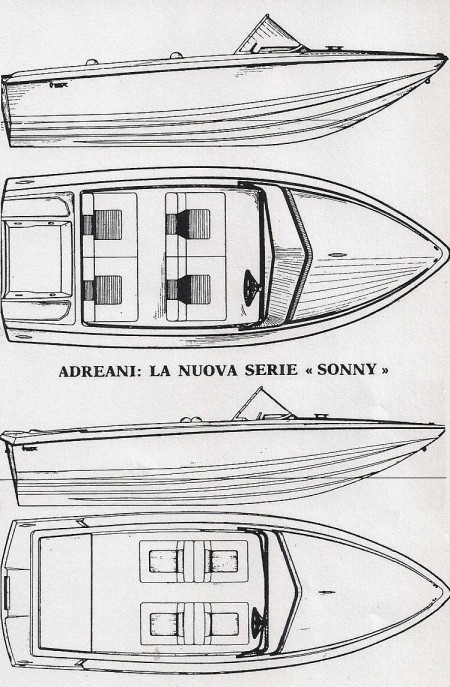 La ditta Vega di Giorgio Andreani & C di Vimodrone presentò a settembre del 1971 a Milano Marittima le nuove imbarcazioni della serie Sonny. Si tratta di tre scafi progettati da Levi con ottime qualità di navigazione veloce e di tenuta in mare, rispettivamente da 15', 16' e 18' 