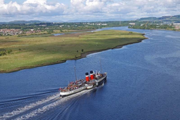 PS Waverley heading down the Clyde