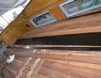 Particolari di restauro barca