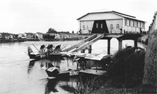 Immagine d'epoca aviorimessa della linea Torino-Pavia-Venezia